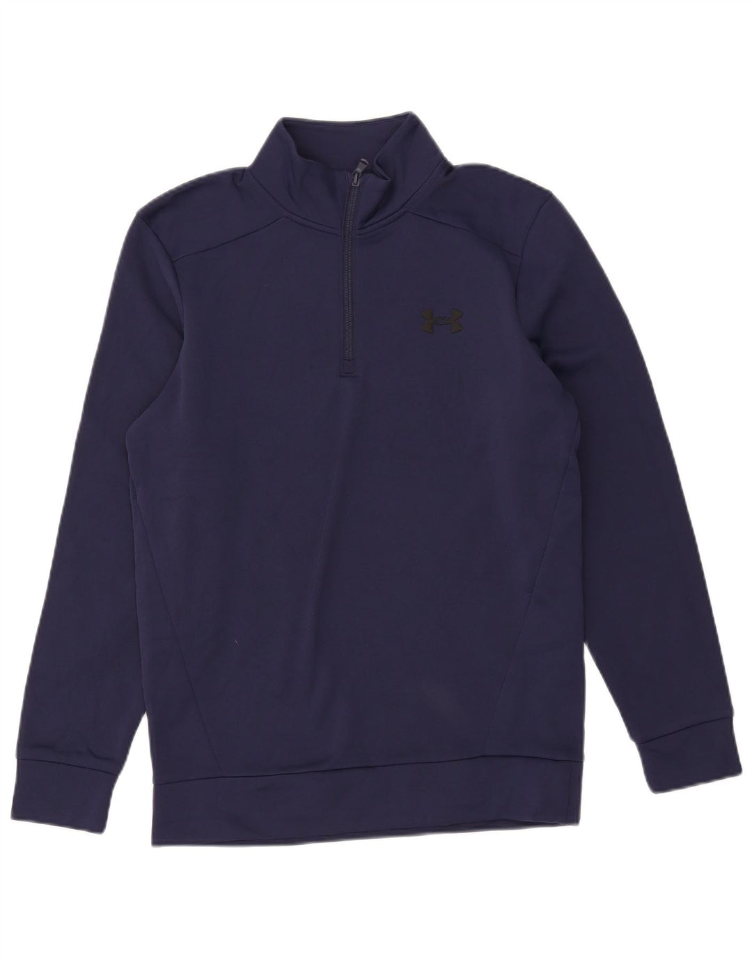 Under Armour Sweat-shirt à col zippé pour homme Petit bleu marine Polyester