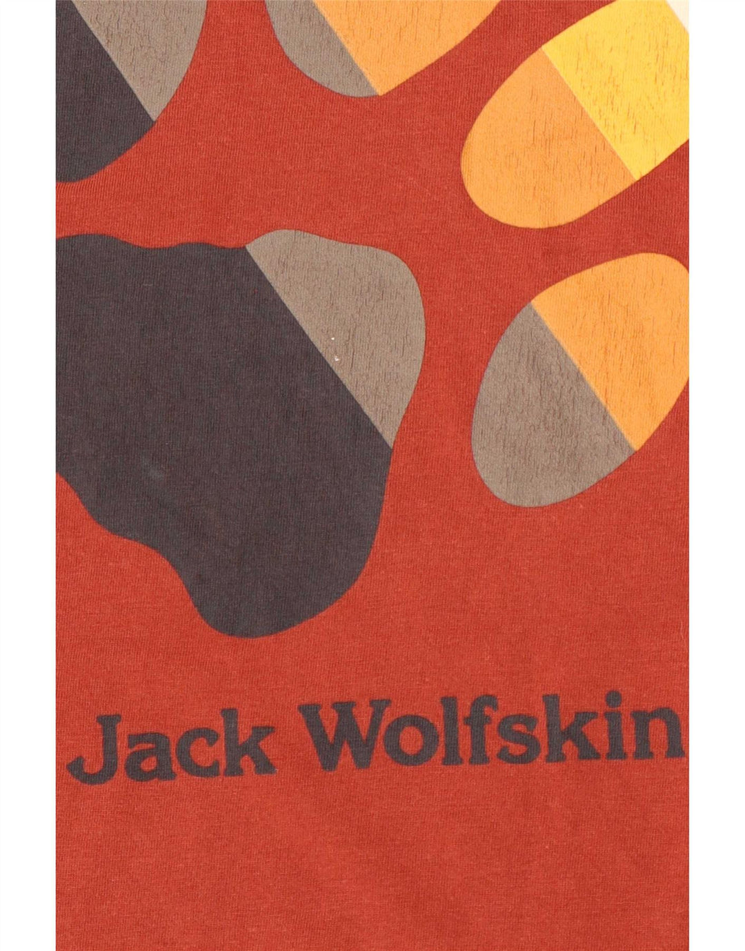 Jack Wolfskin T-Shirt Graphique Homme Rouge Moyen Coton