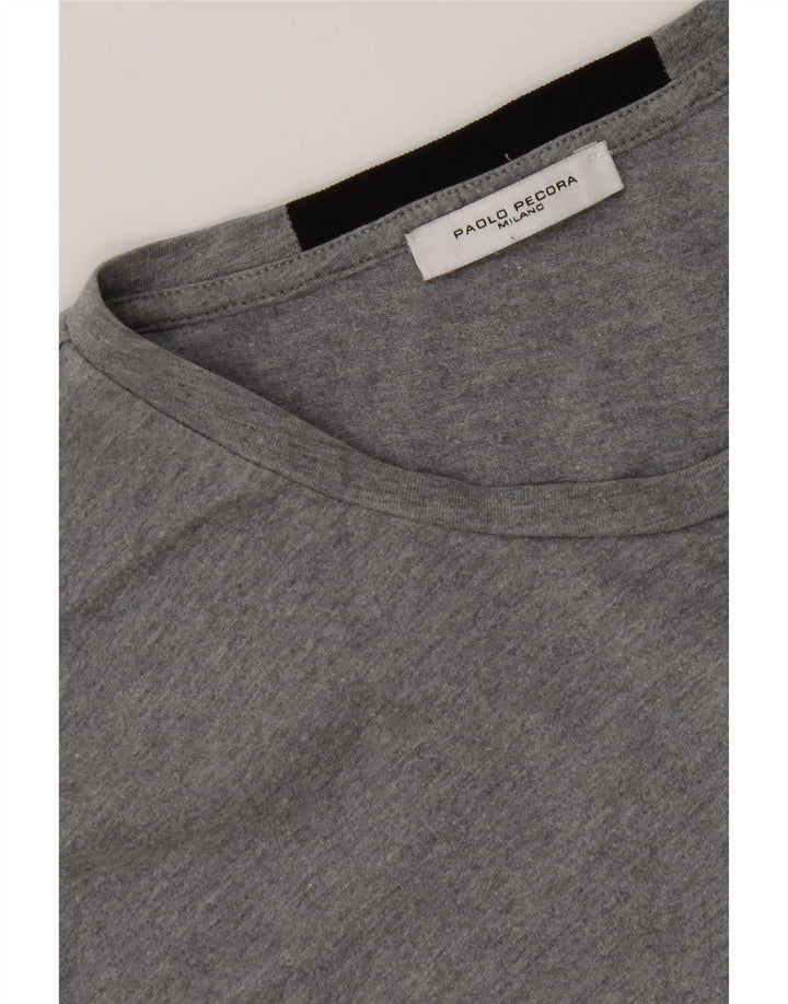 Paolo Pecora T-Shirt Homme Gris Moyen Colourblock
