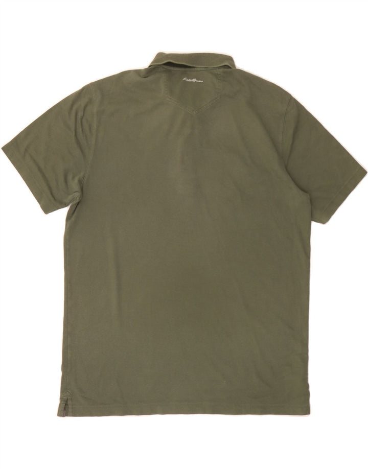 EDDIE BAUER Mens Polo Shirt Large Khaki Vintage Eddie Bauer and Second-Hand Eddie Bauer from Messina Hembry 