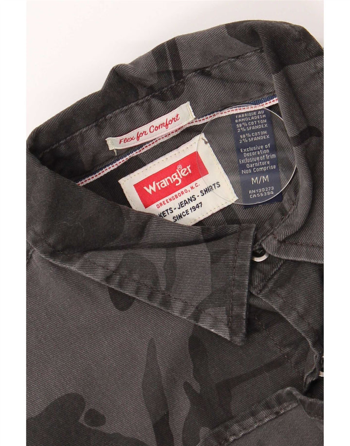 Wrangler Chemise Homme Gris Moyen Camouflage Coton