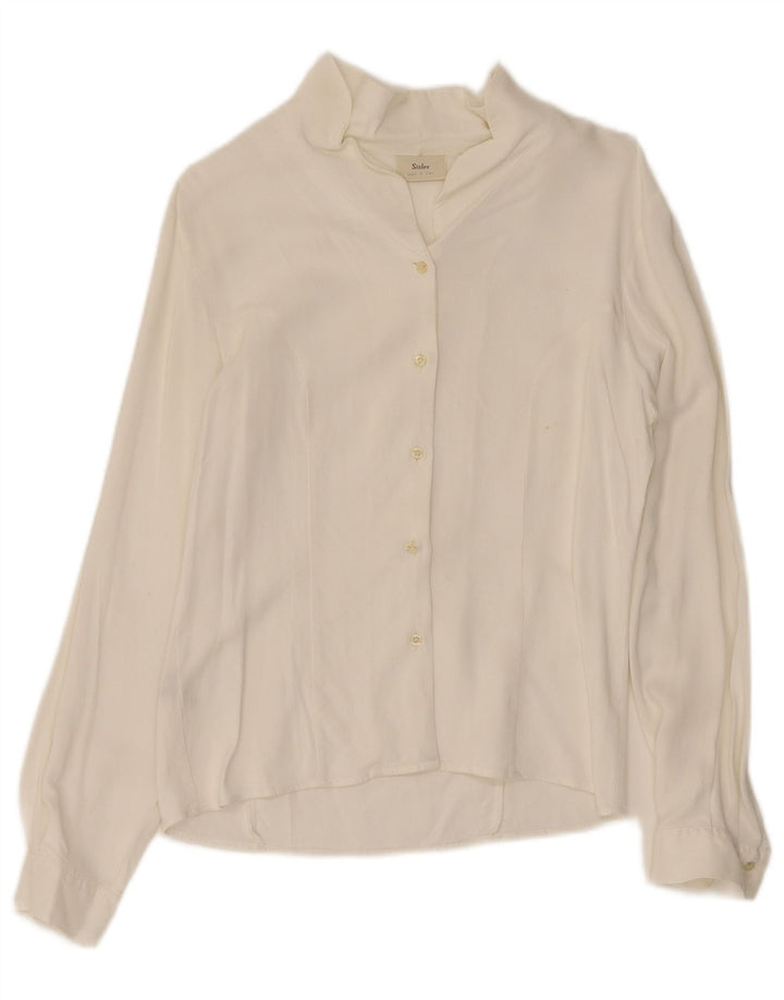 Chemise Chemisier IT 44 Medium Blanc Viscose | Sisley Femme