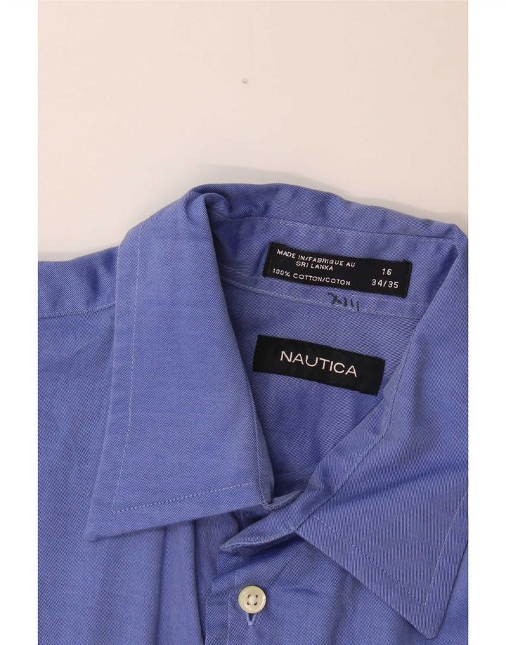 Nautica Chemise Homme Taille 16 Grand Coton Bleu