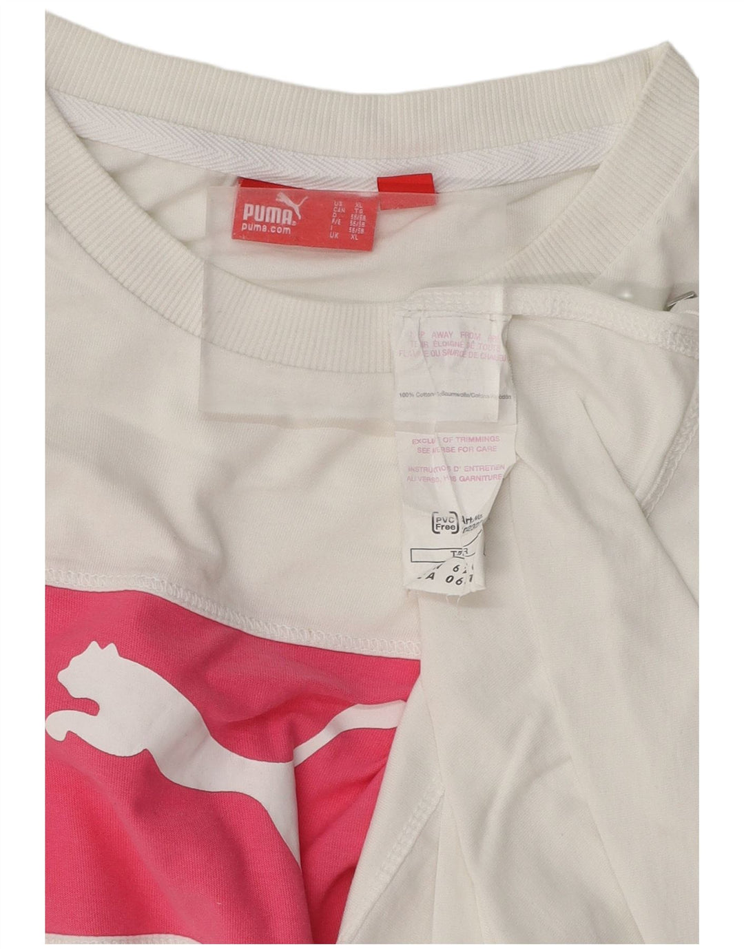 PUMA Débardeur graphique pour homme XL en coton color block blanc