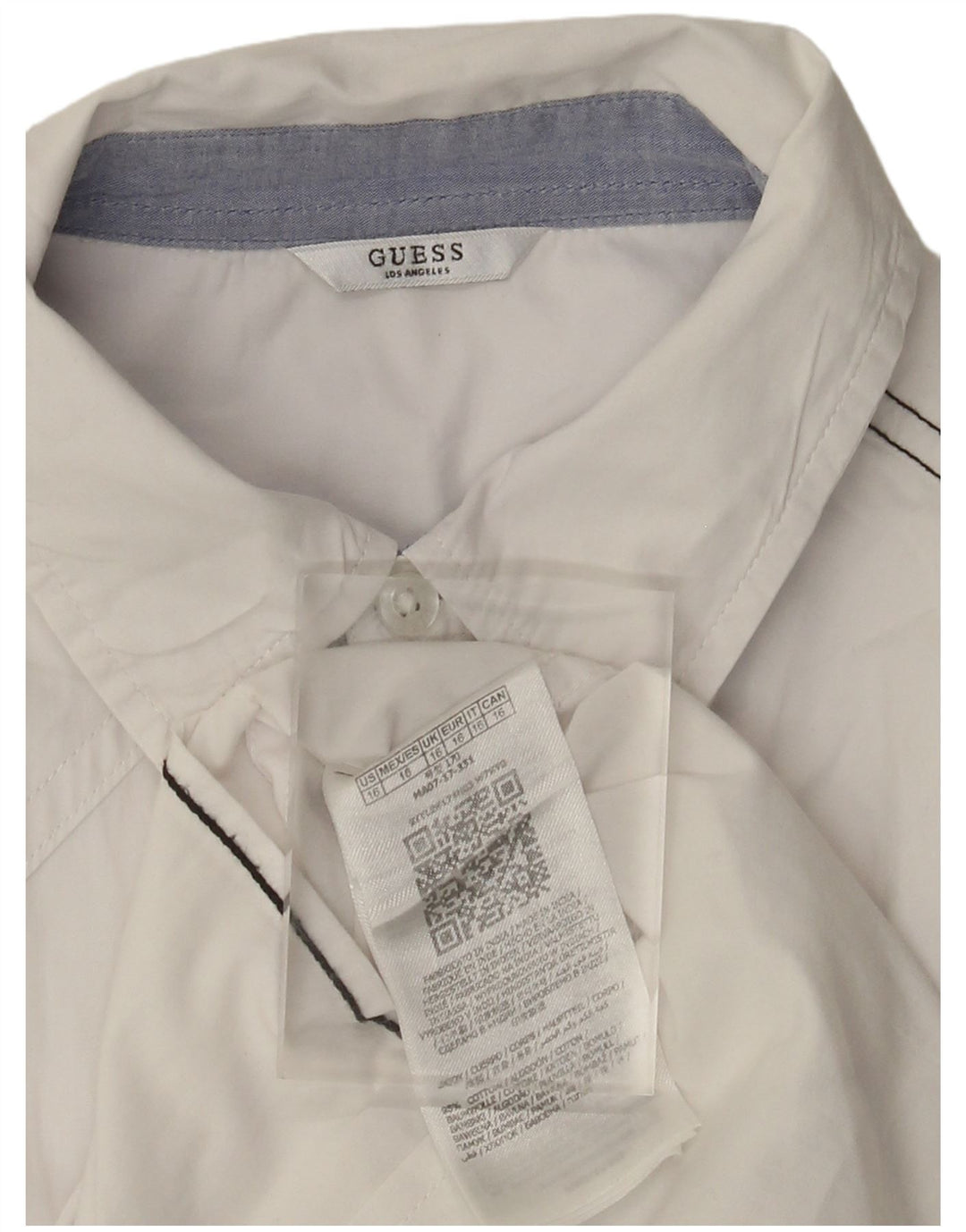 Guess Chemise Femme UK 16 Large Blanc Coton