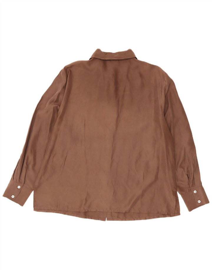 Egon Furstenberg Chemise Femme IT 49 XL Marron Soie