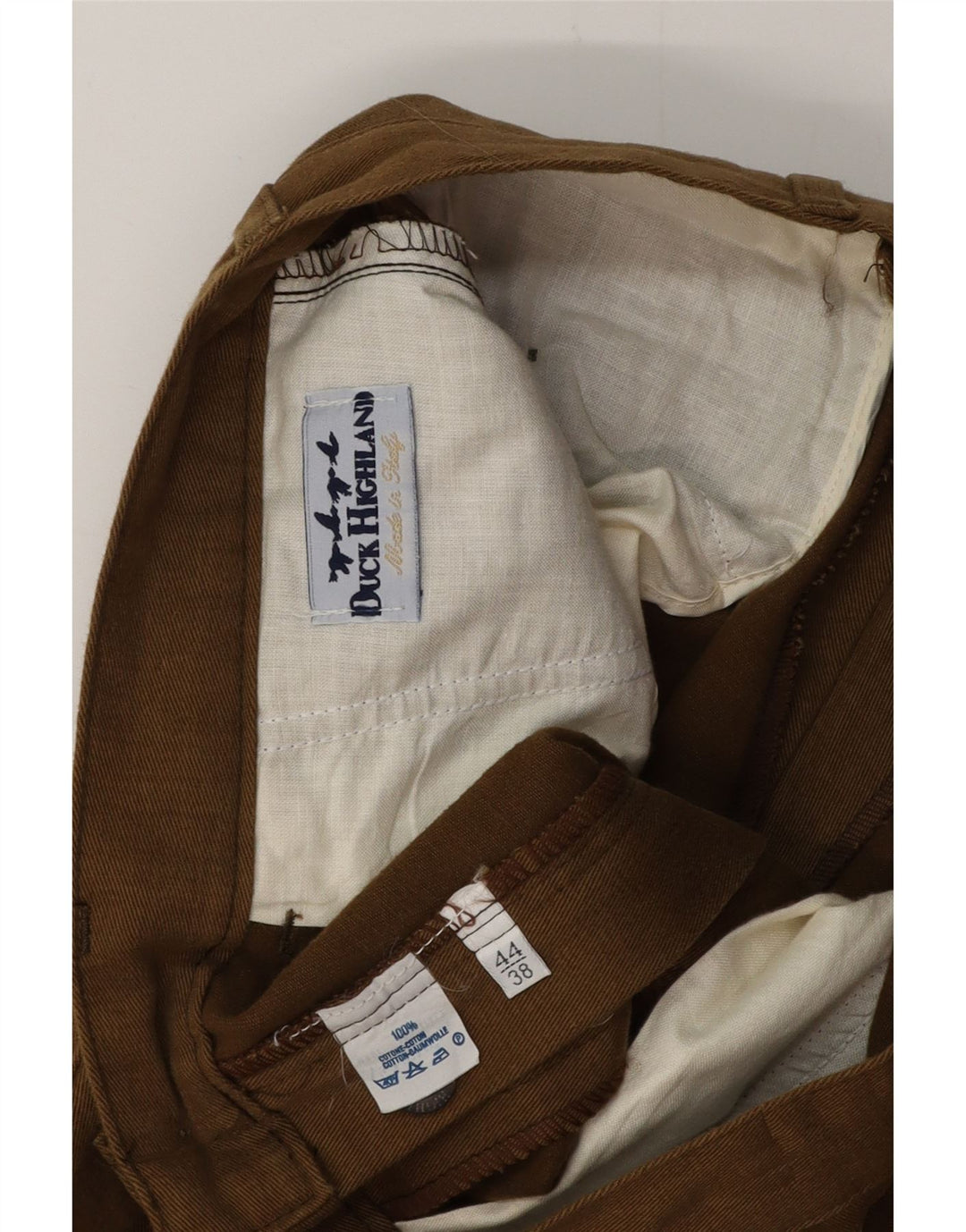 VINTAGE Pantalon Chino Pegged Homme W28 L31 Coton Marron