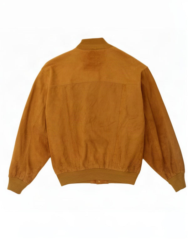 Veste Bomber En Daim Vintage Homme IT 56 3XL Cuir Beige