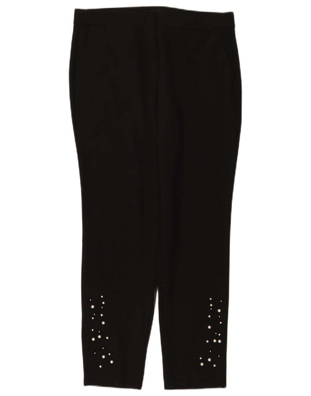 Pantalon Chino Slim Femme Zara Petit W26 L27 Noir Polyester