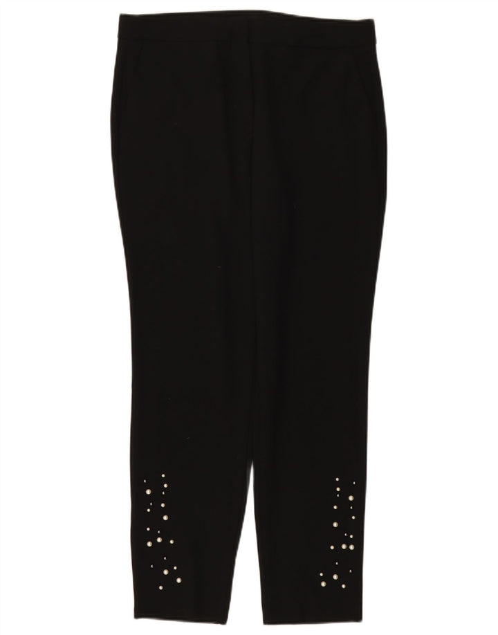 Pantalon Chino Slim Femme Zara Petit W26 L27 Noir Polyester