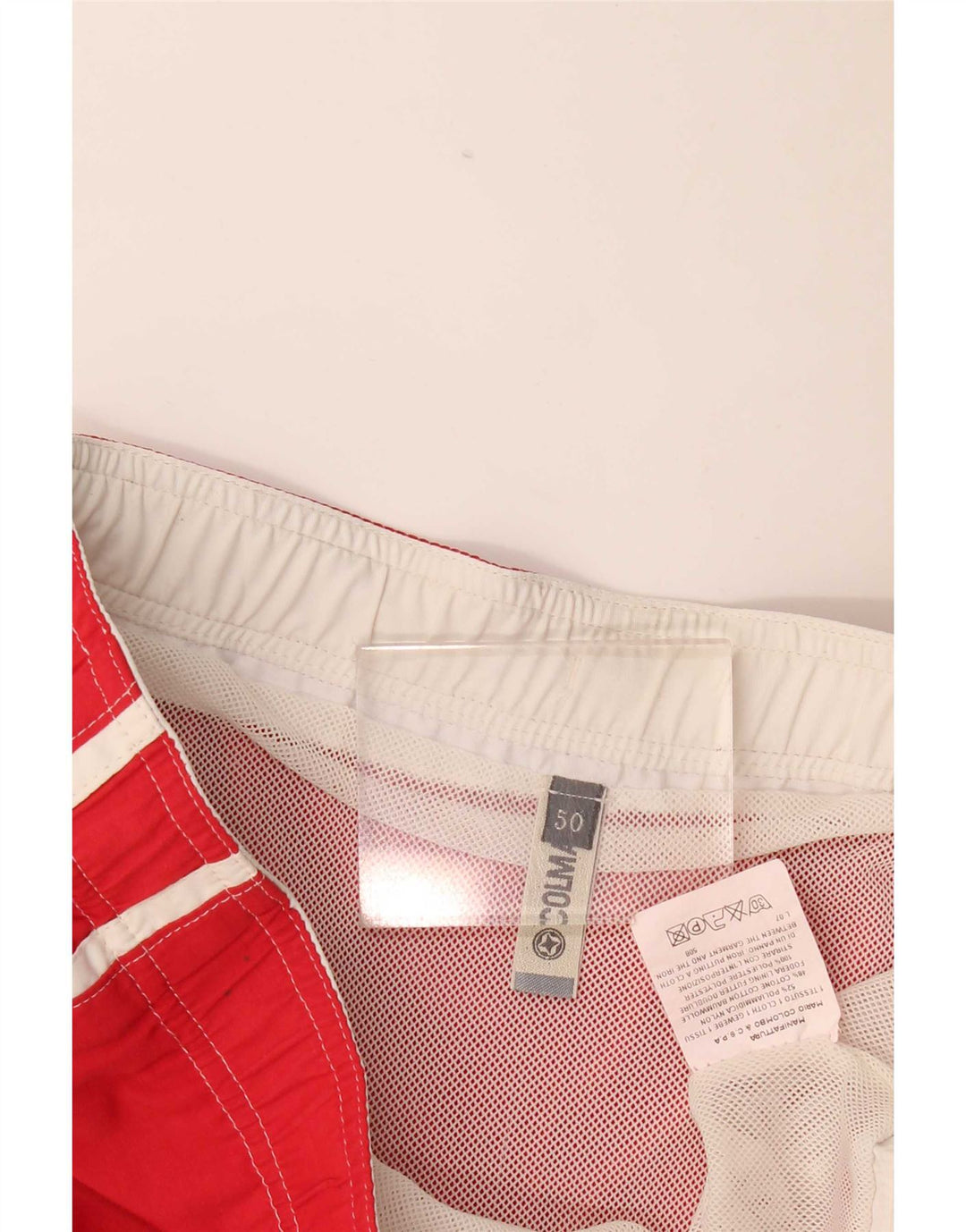 Colmar Short de Bain IT 50 Large Rouge Polyamide Colorblock Homme