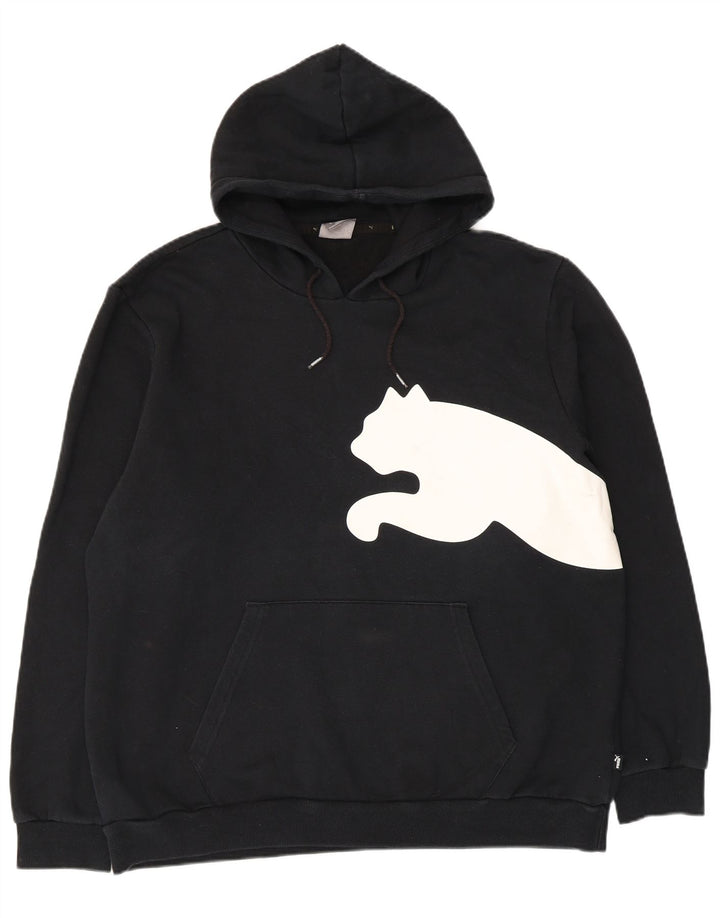 Puma Pull à capuche graphique XL homme noir coton