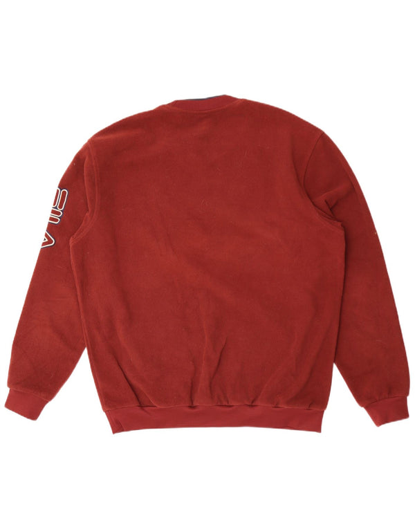 Fila Pull Polaire Graphique Homme Marron Polyester Large