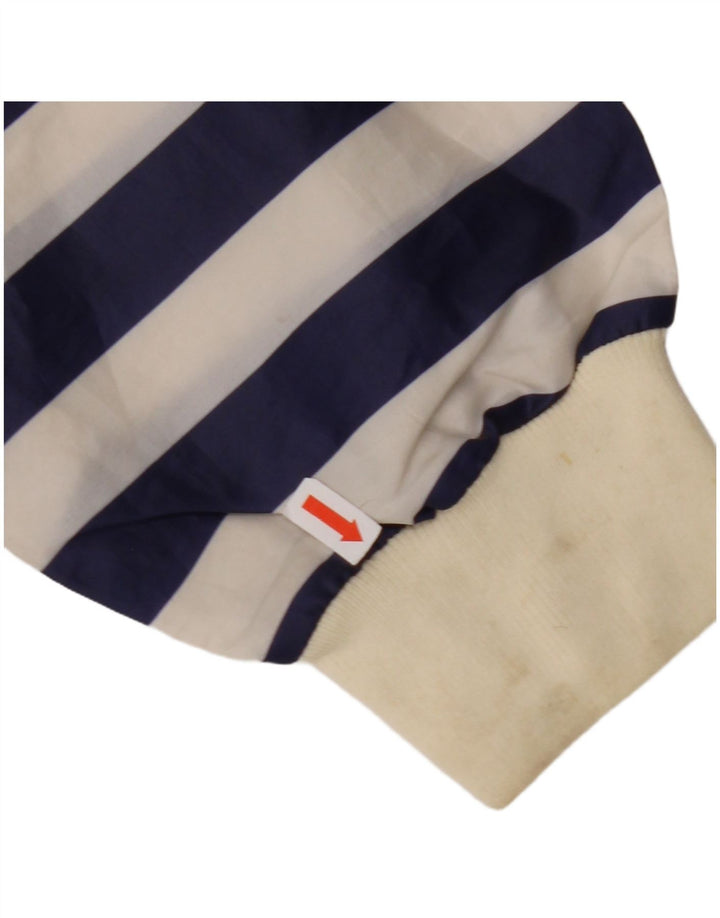 INVICTA Veste de pluie à capuche pour homme UK 40 Large Bleu Marine Rayé Polyester