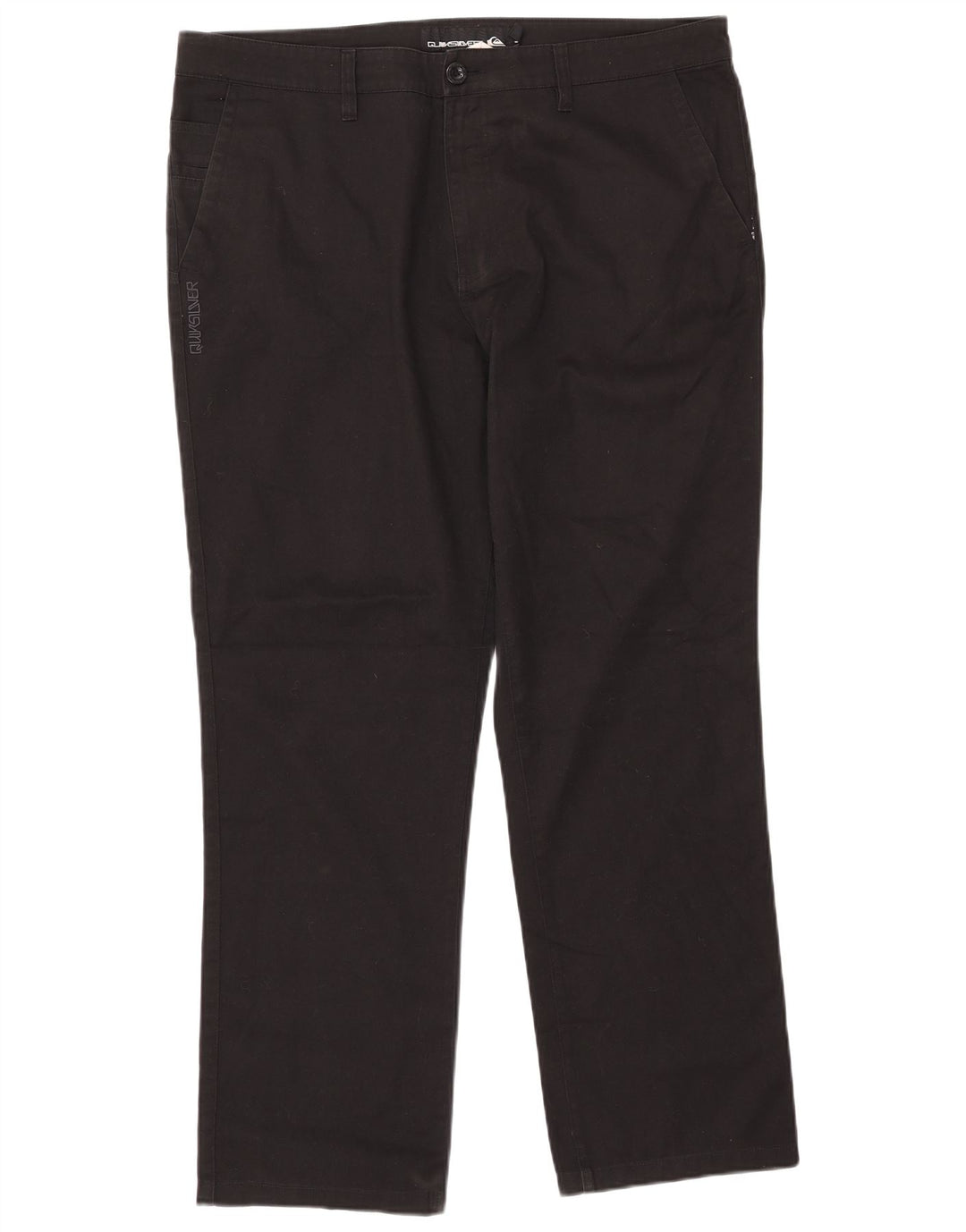 QUIKSILVER Pantalon Chino Droit Homme W38 L31 Noir Polyester
