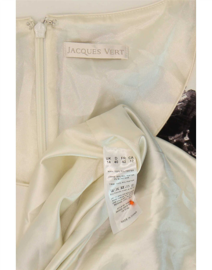 Jacques Vert Robe fourreau pour femme UK 44 Grand Blanc Floral Polyester