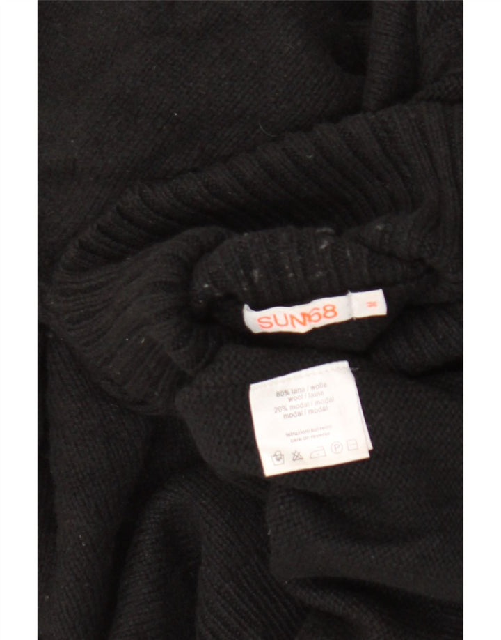 Sun68 Pull col roulé homme laine noir moyen