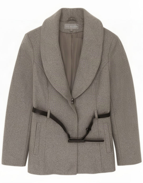 Marks & Spencer Pardessus court pour femme UK 10 Small Grey New Wool