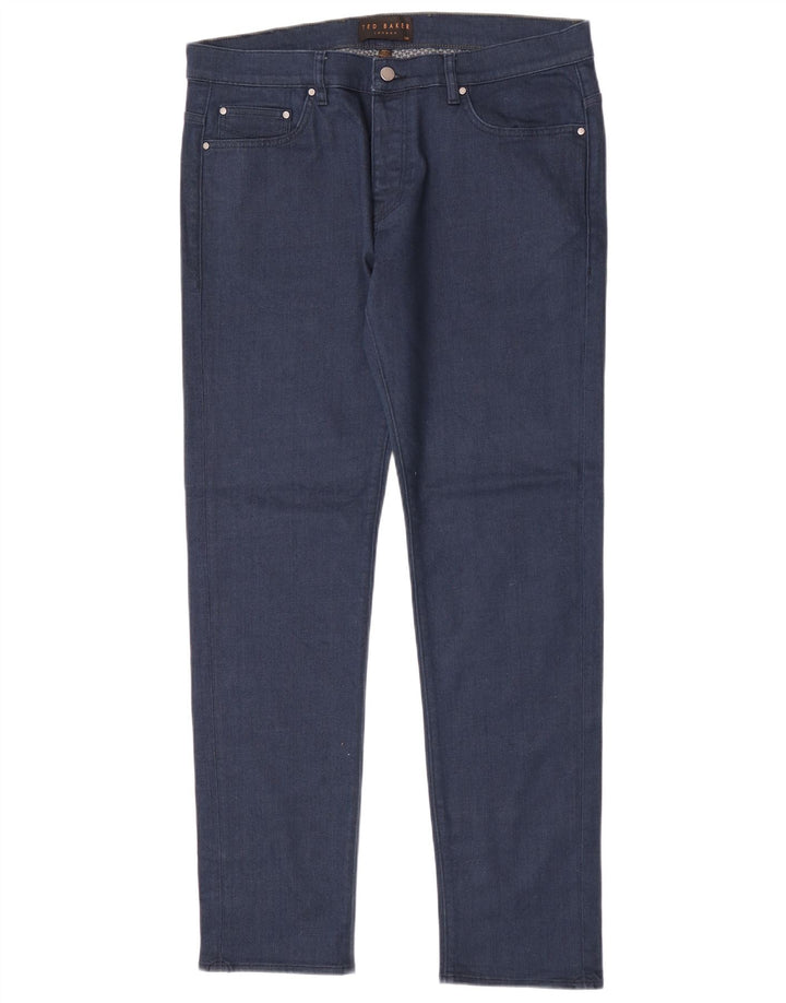 Ted Baker Jean Slim Homme W36 L32 Bleu Marine Coton