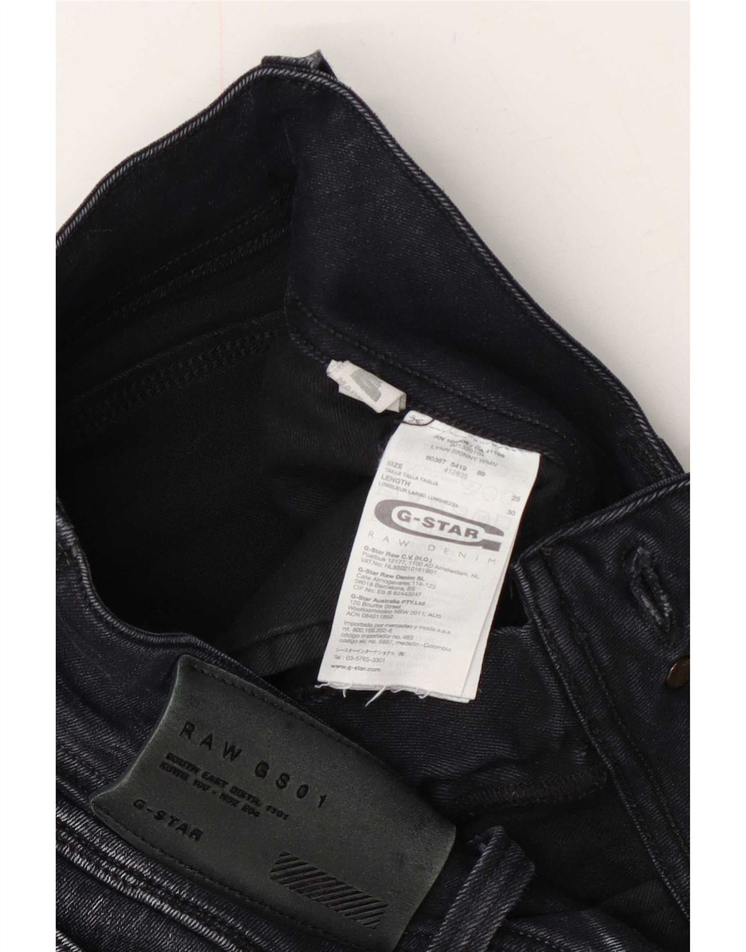 G-Star Jean Slim Femme W25 L30 Coton Noir