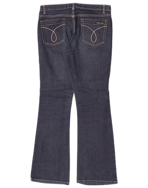 Calvin Klein Jean évasé pour femme US 8 Medium W30 L31 Bleu marine Coton