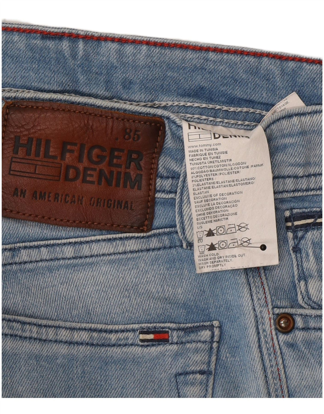 Tommy Hilfiger Jean Slim Femme W29 L32 Bleu Coton