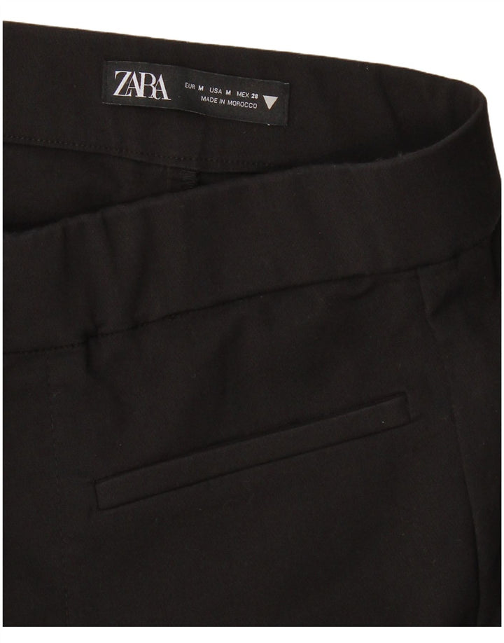 Zara Pantalon court évasé pour femme Medium W28 L25 Noir