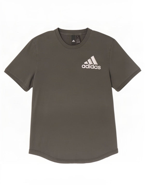 Adidas T-shirt graphique pour hommes, petit, gris, coton