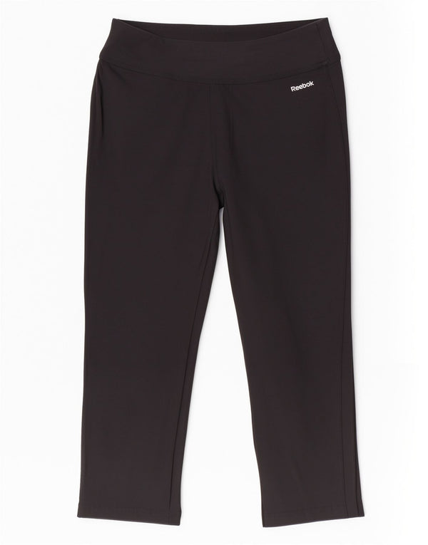 Reebok Pantalon de Survêtement Capri Femme UK 12 Medium Noir