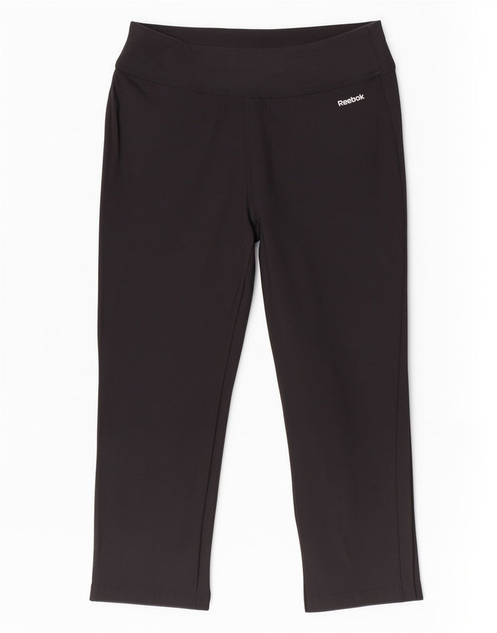 Reebok Pantalon de Survêtement Capri Femme UK 12 Medium Noir