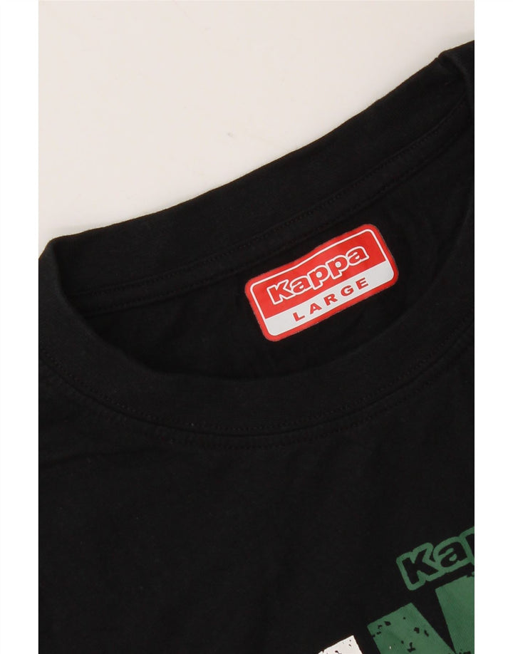 Kappa Débardeur Graphique Homme Large Noir