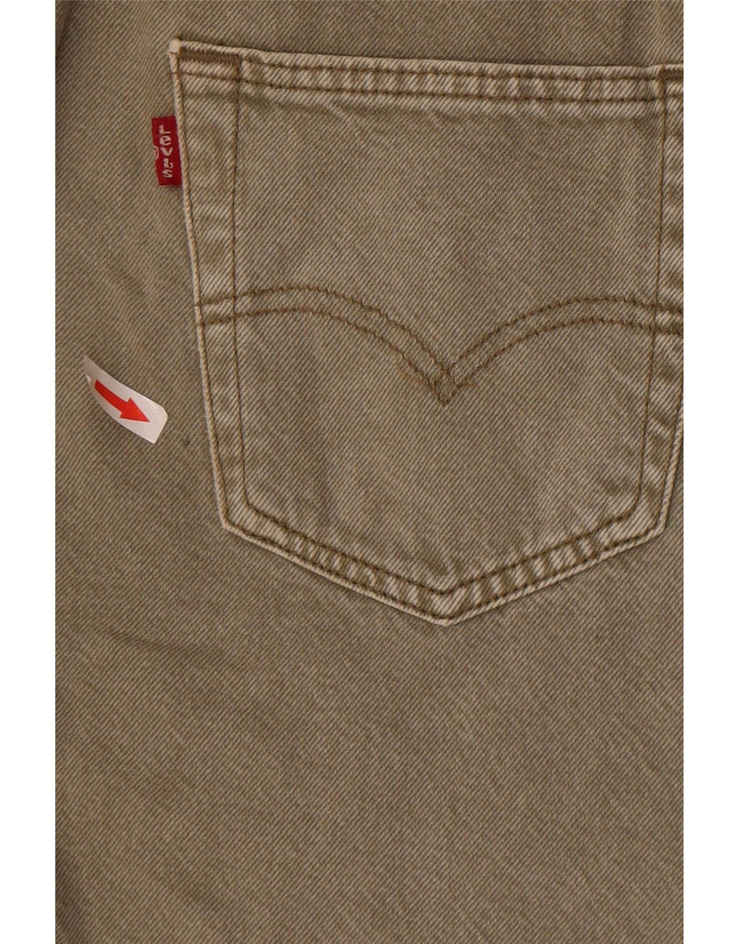 Levi's Short en Jean 501 Homme W28 Petit Kaki Coton