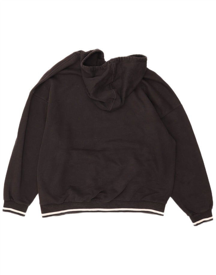 PUMA Pull à capuche graphique pour femme UK 16 Large Noir Coton