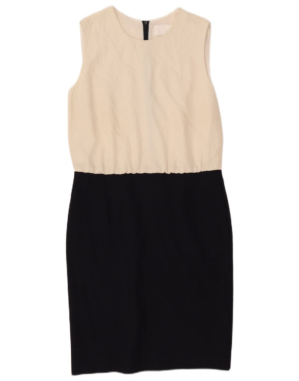 HUGO BOSS Robe fourreau sans manches pour femme UK 10 Small Bleu marine Colourblock