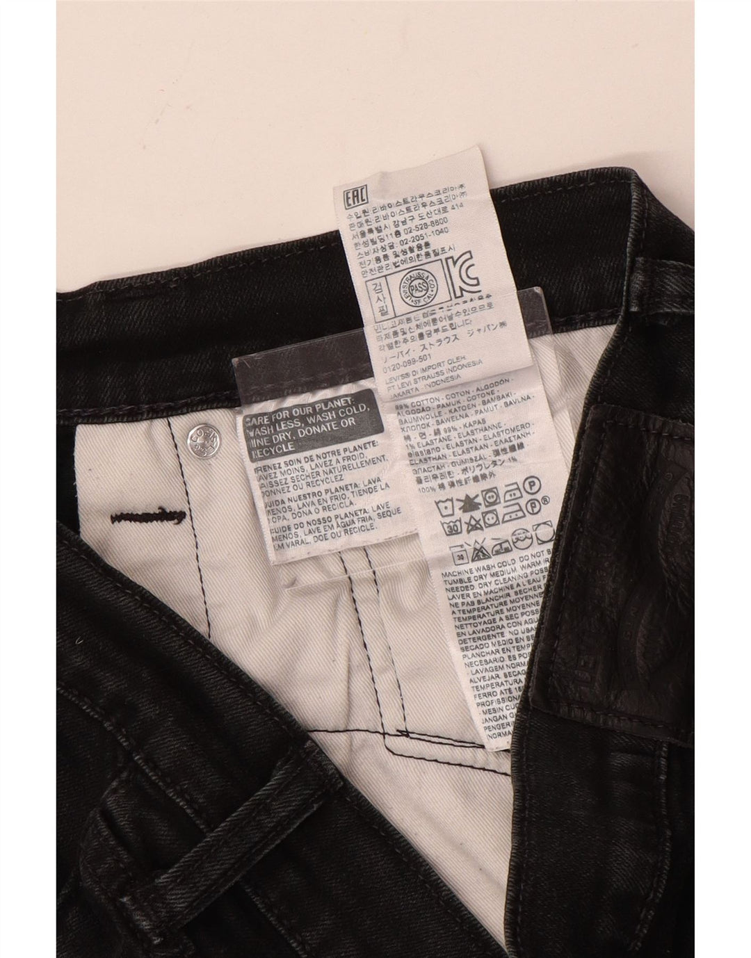Levi's Jean Slim 511 Homme W33 L32 Gris Coton