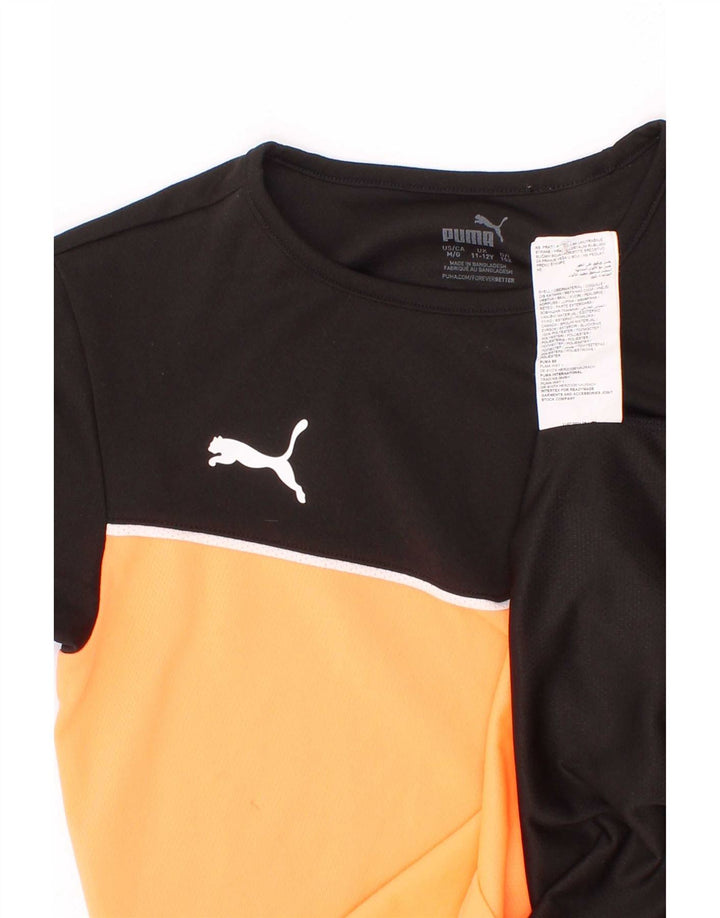 Puma T-Shirt Garçon 11-12 ans Noir Colorblock Polyester
