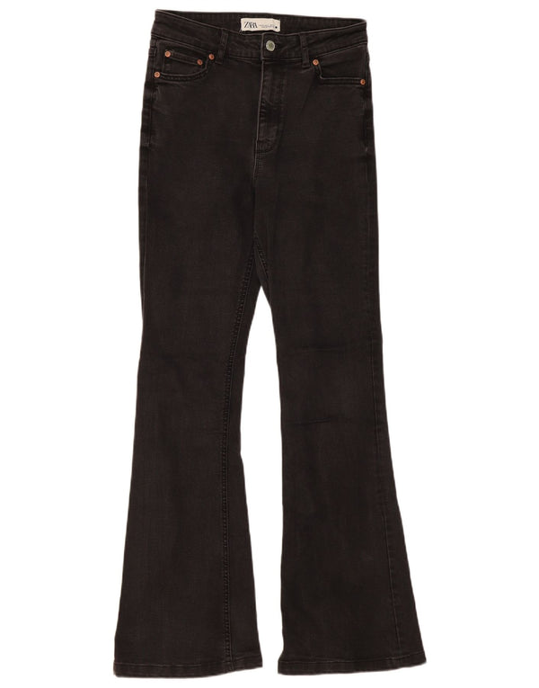 Zara Jean évasé femme EU 38 Small W28 L31 coton noir
