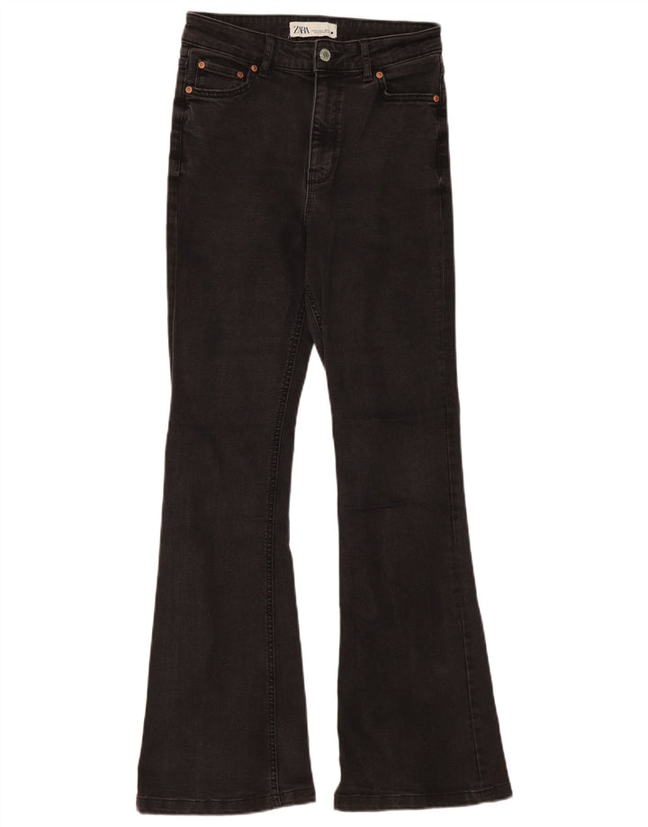 Zara Jean évasé femme EU 38 Small W28 L31 coton noir