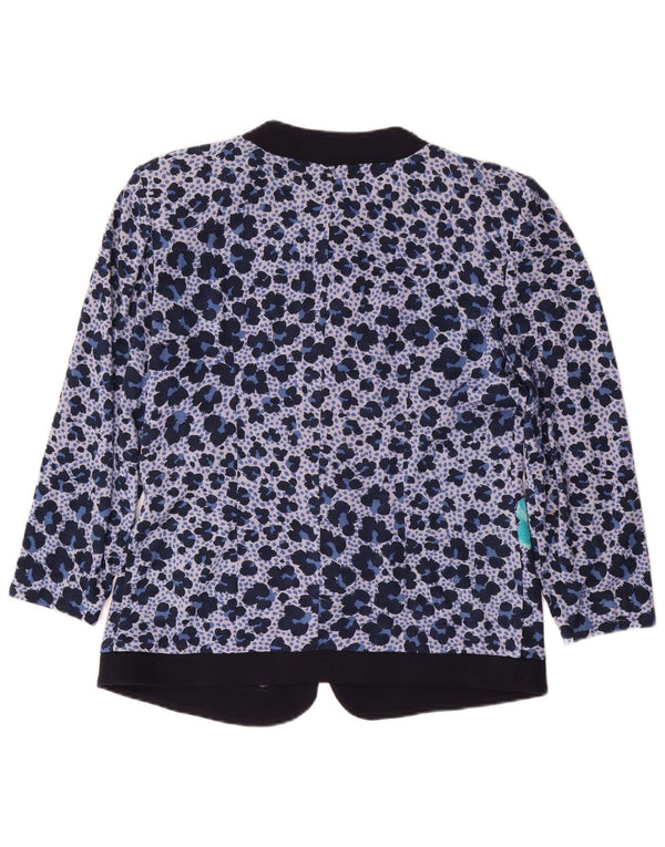 PIERRE CARDIN Veste blazer à manches 3/4 pour femme EU 48 2XL Bleu Floral