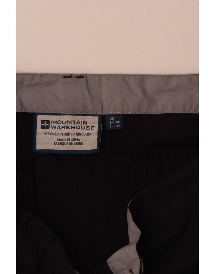 Mountain Warehouse Short cargo pour femme UK 16 Large W34 Noir Polyester