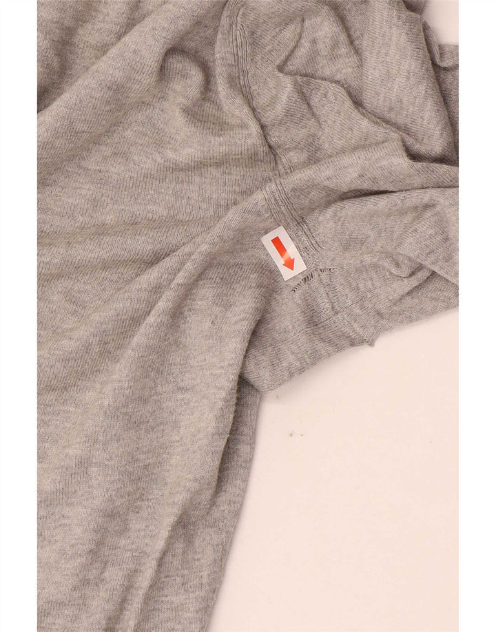 Massimo Dutti Pull col V pour homme Petit gris chiné en coton