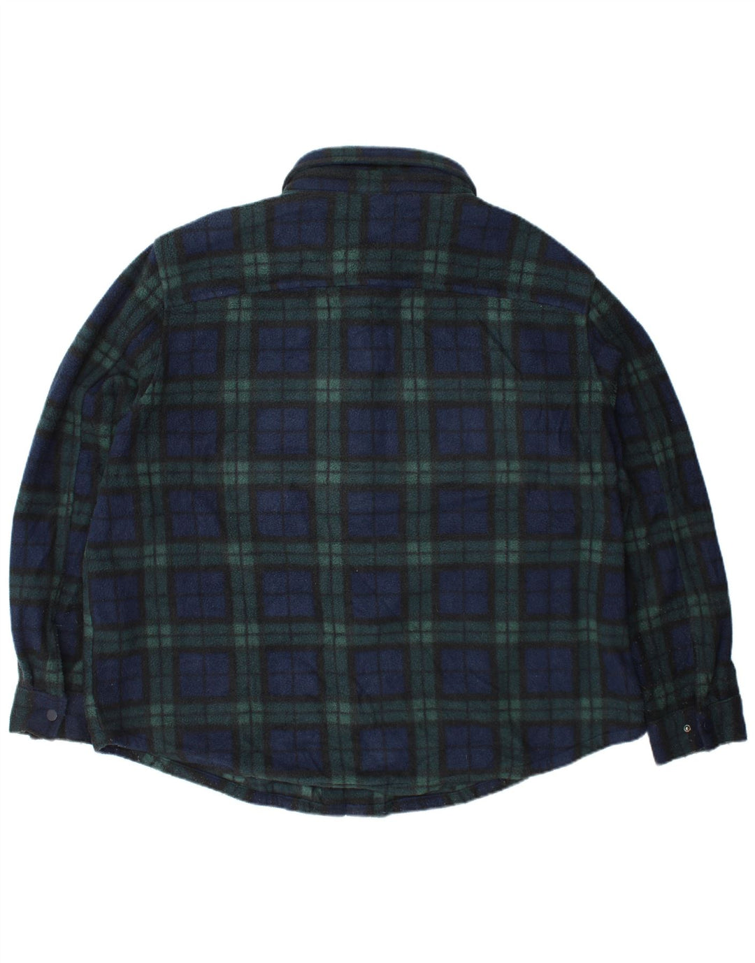 Marks & Spencer Chemise polaire pour homme 3XL Vert à carreaux Polyester