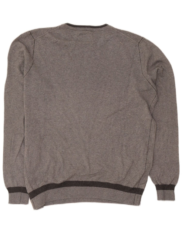 Marlboro Classics Pull à col rond pour homme Petit coton moucheté gris