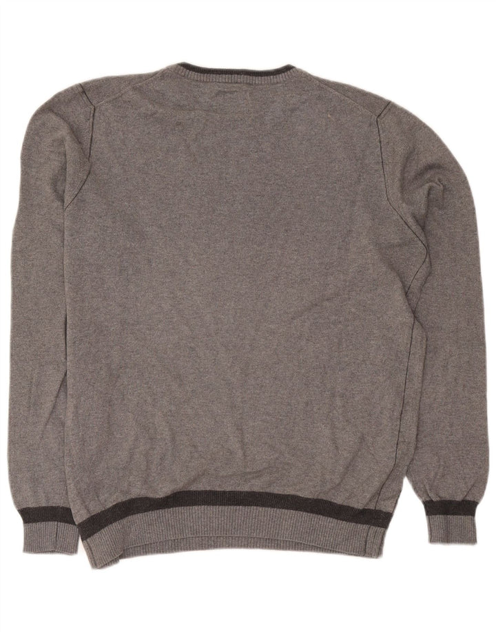 Marlboro Classics Pull à col rond pour homme Petit coton moucheté gris
