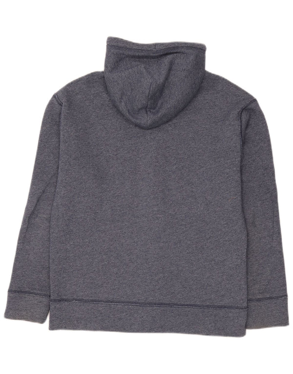 Hollister Pull à capuche zippé pour homme Petit coton moucheté bleu marine