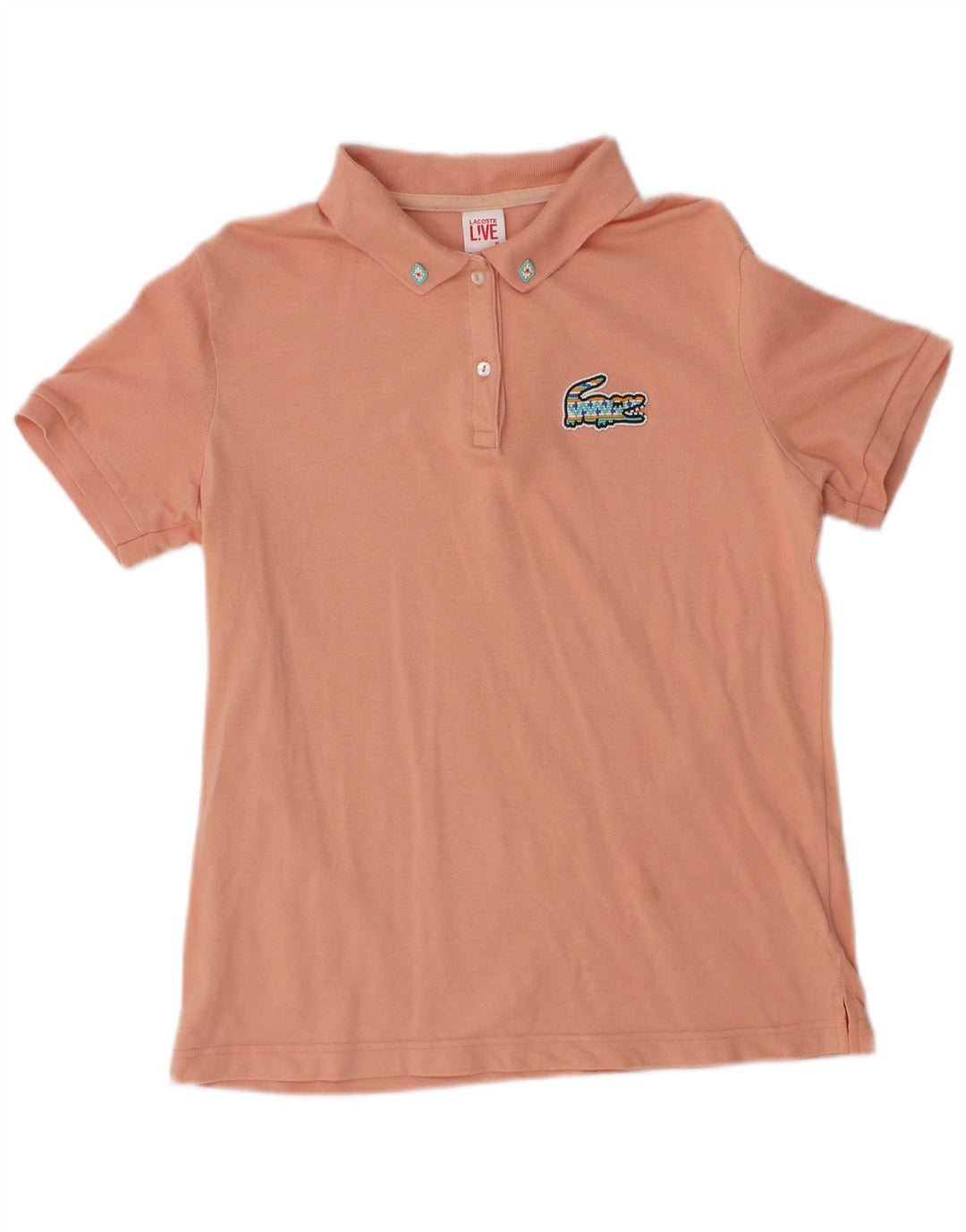 Lacoste Polo Femme UK 12 Coton Rose Moyen