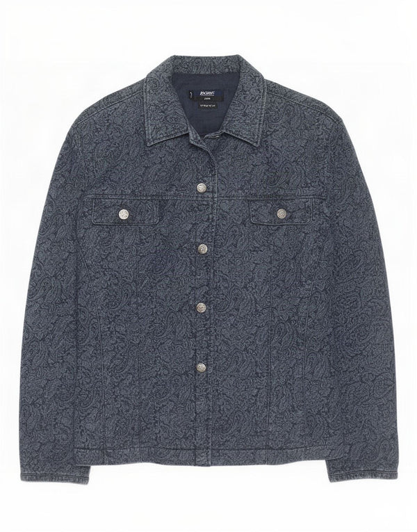 Jocavi Veste en jean stretch pour femme EU 38 Bleu marine moyen Paisley Coton