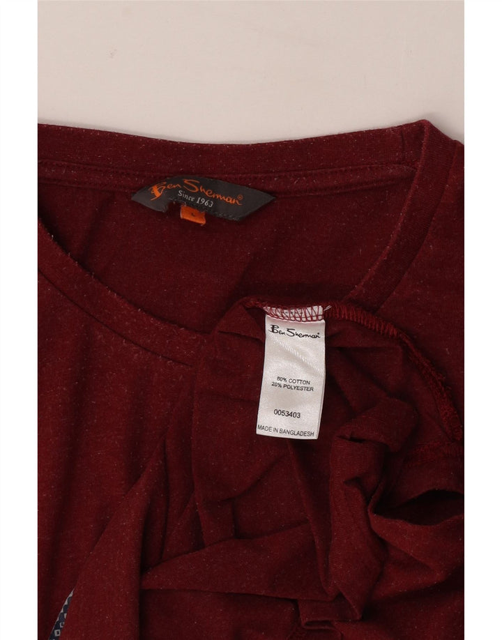 Ben Sherman T-shirt graphique pour homme en coton rouge