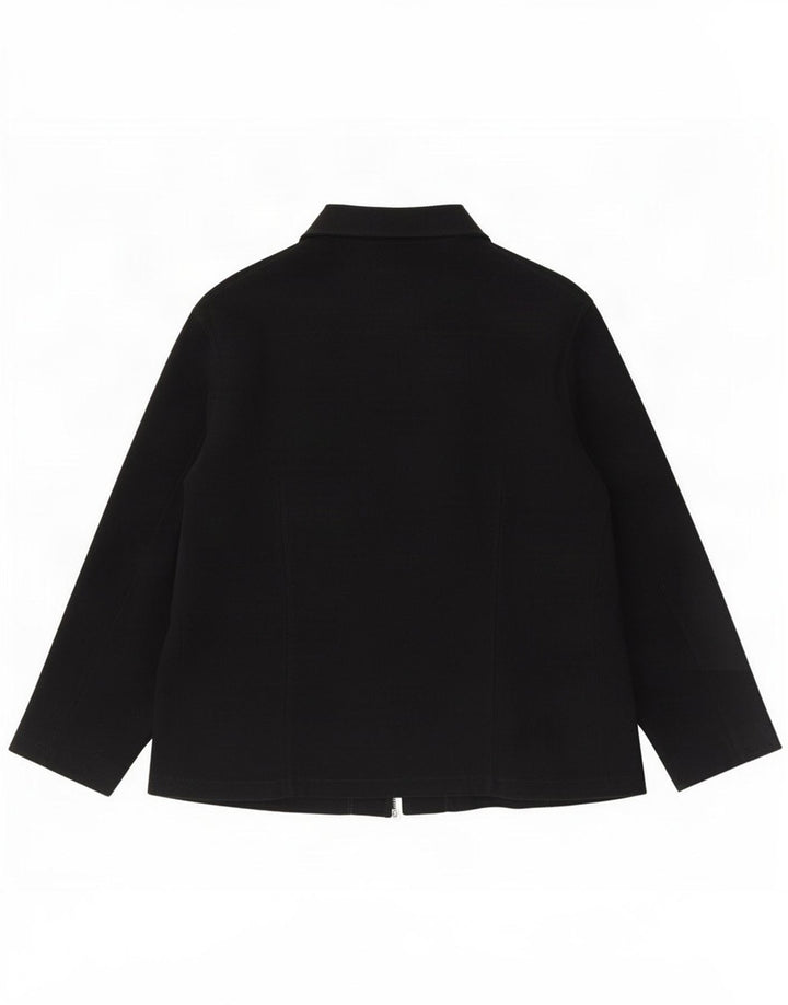 Veste Bomber Femme Vintage UK 14 Grand Noir