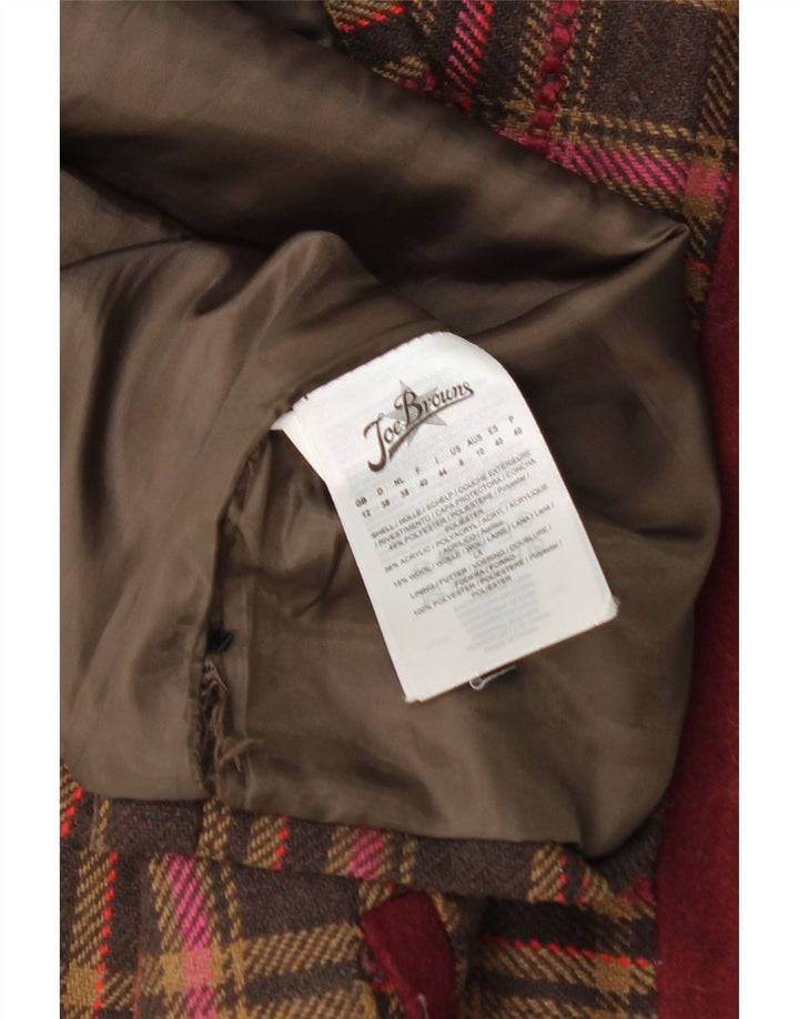 JOE BROWNS Mini jupe femme UK 12 Medium W32 marron à carreaux acrylique